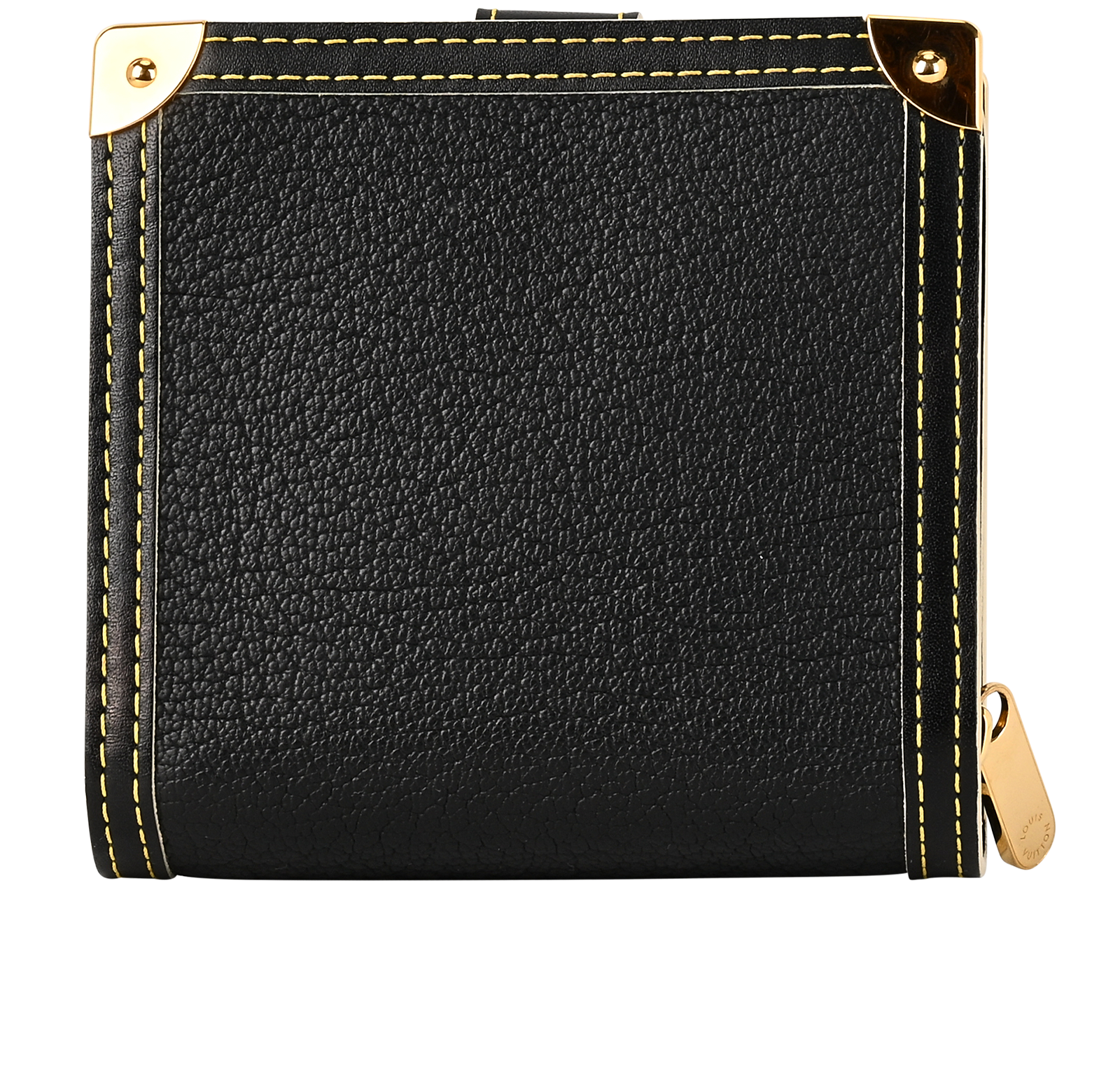 Louis Vuitton Suhali Compact Zipped Wallet, &pound;195, Accessories, Black, Leather, Back view